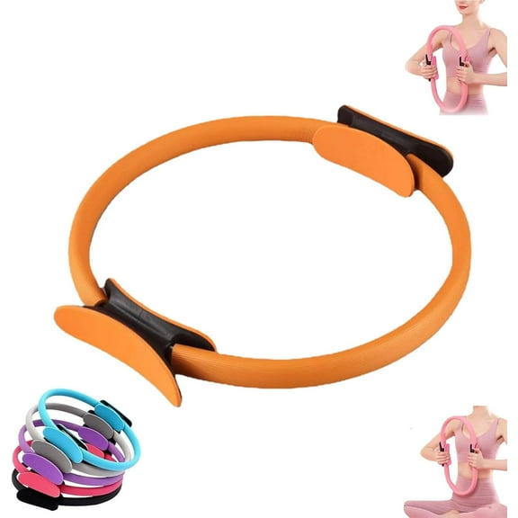 Pilates Ring Fitness Trainer, Pilates Ring for Women, with Dual Padded Handles, Pilates Ring Circle, 14.96" Yoga Rings Magic Circle, for Arms, Legs Men and Women