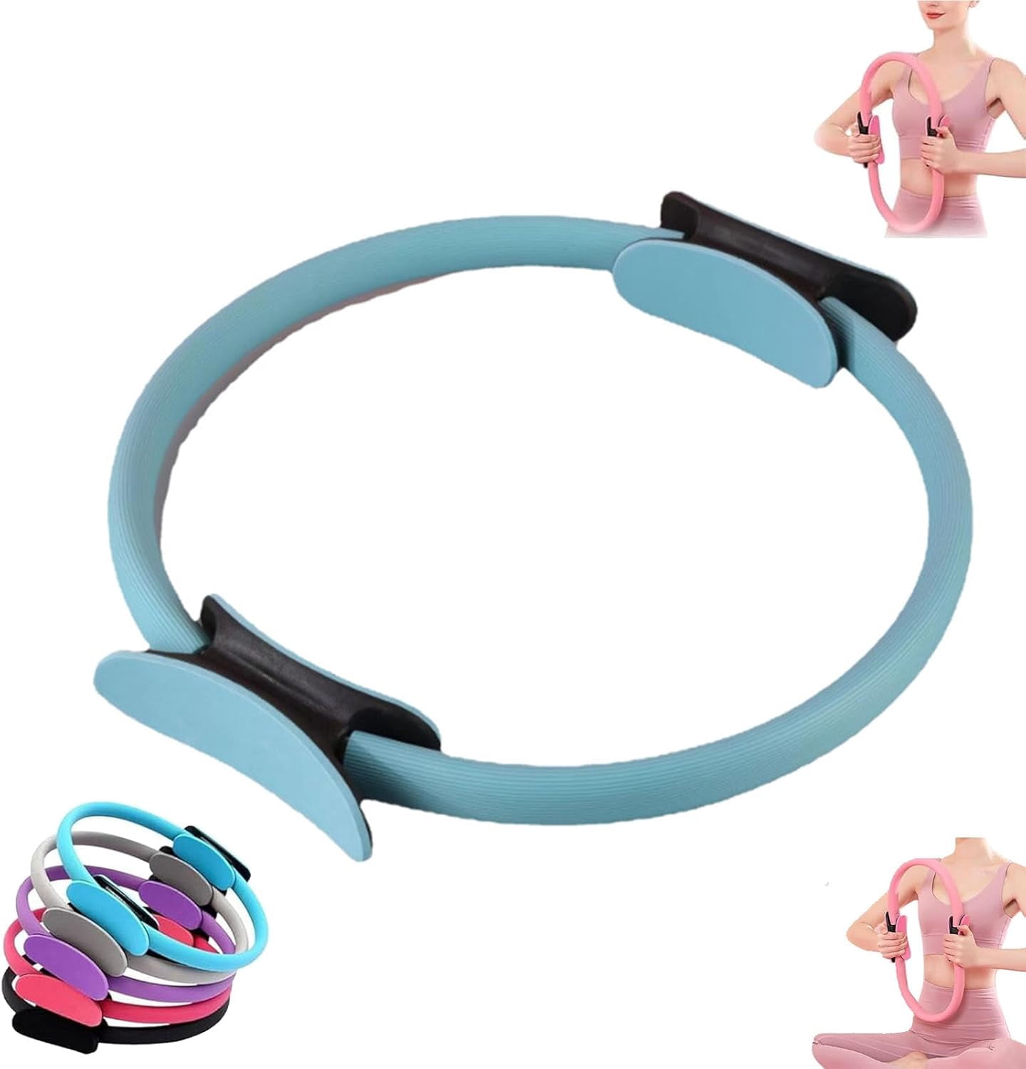 Pilates Ring Fitness Circle - 14.96â Magic Circle With Dual Padded Handles Toning Arms Legs Core Perfect Yoga Pilates Home Workouts Pilates Ring Fitness Circle - 14.96â Magic Circle With Dual Padded Handles Toning Arms Legs Core Perfect Yoga Pilates Home Workouts