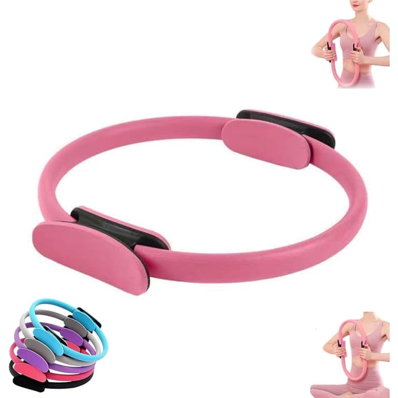 Pilates Ring Fitness Trainer, Pilates Ring for Women, with Dual Padded Handles, Pilates Ring Circle, 14.96" Yoga Rings Magic Circle, for Arms, Legs Men and Women