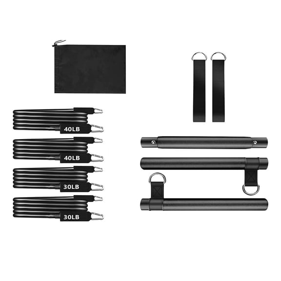 Pilates Rod with Resistance Band Portable Home Gyms Pilates Resistance Rods for Women Full Body Workouts Enduring