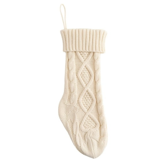 Pilates Socks Cute 6 Pack Knit Christmas Stocking Personalized Stocking Decorations Grippy Socks Woman White One Size