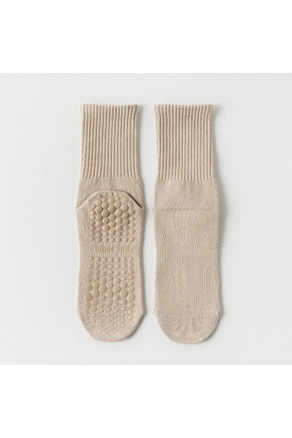 Pilates Socks With Grips For Women Non Slip Yoga Athletic Ballet Barre Dance Workout Crew Socks