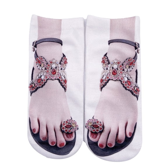 Pilates Socks Women Personalized 3D Nail Print Hidden Socks Mens Womens Socks Compression Socks Men