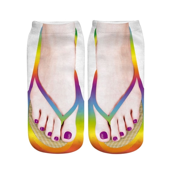 Pilates Socks Women Personalized 3D Nail Print Hidden Socks Mens Womens Socks Compression Socks Men