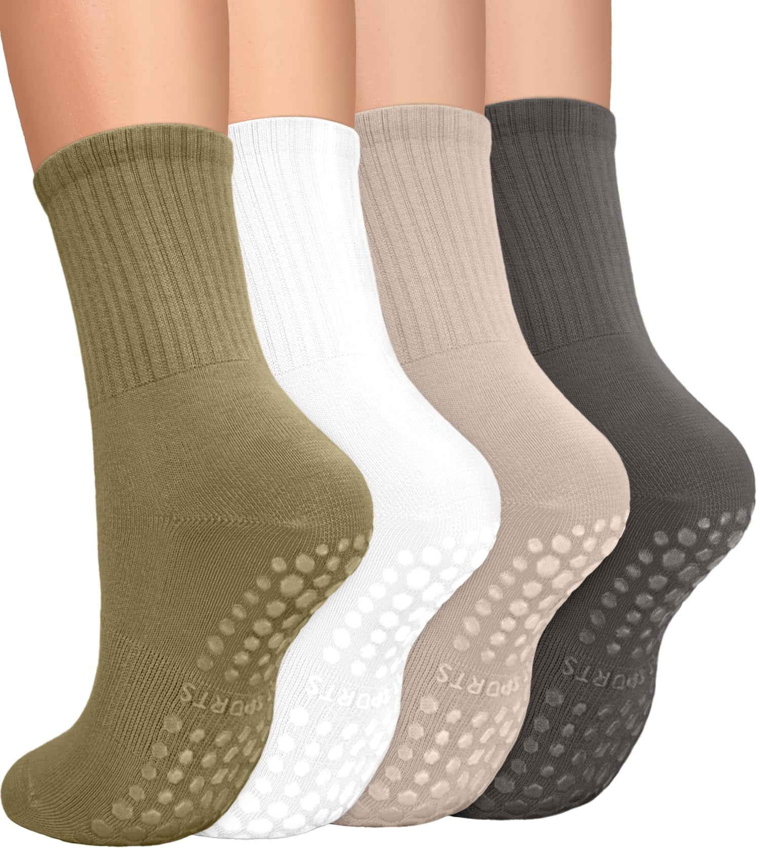 Juclise Slouch Pilates Grip Socks For Yoga And Barre - Non