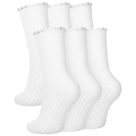 Pilates Socks with Grips for Women, Ankle Yoga Socks for Ballet Barefoot Workout Athletic Socks