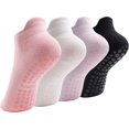 thumbnail image 1 of Pilates Socks with Grips for Women, Non Slip Yoga Socks, Anti Skid Socks for Yoga Pilates Gym Sports 4 Pairs, 1 of 5