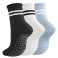 thumbnail image 1 of Pilates Socks with Grips for Women, Yoga Non Slip Socks for Barre Hospital Workout Slipper Footies 2-4 Pairs, 1 of 8