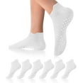thumbnail image 1 of Pilates Socks with Grips for Women Yoga Socks Non Slip Barre Hospital Socks 6-Pairs Grippy Ankle Socks, 1 of 5