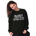thumbnail image 1 of Pilates Thought You Said Pie Lattes Women Plus Size Crewneck Sweatshirt Brisco Brands 4X, 1 of 5