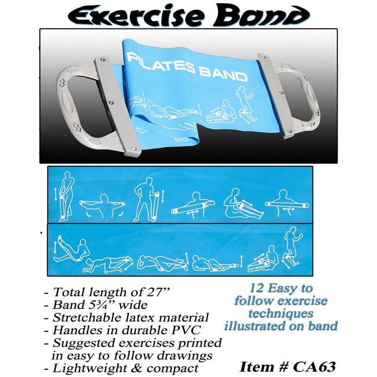 Pilates Toning and Stretching Exercise Band, Improves Strength and