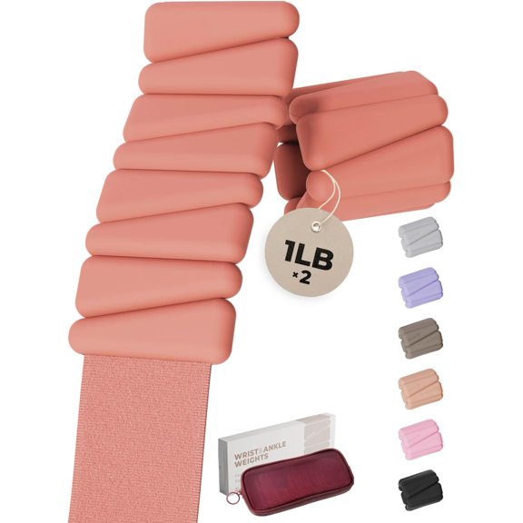 Pilates Weight | Wrist & Ankle Weights for Women | Weighted Bangles | 1LB/ 2LB Each (Set of 2)
