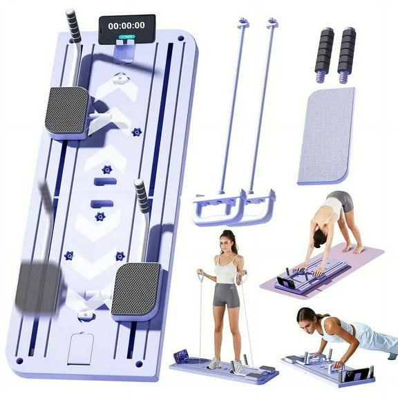 Pilates Workout Board | 8-in-1 Core & Ab Trainer, Push-up Board & Strength Training Equipment for Home Fitness