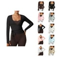 thumbnail image 1 of Pilates Wrap Top for Women 2025 Long Sleeve V-Neck Cross Wrap Side Tie Slim Fit Workout Ballet Shirt Yoga Blouse, 1 of 6