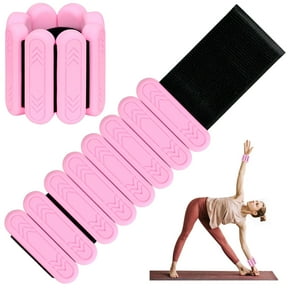 KOOOGEAR Pilates Wrist & Ankle Weights for Women 1 Pair 2LBS(1lb Each) Adjustable Wrist Weights Pink
