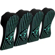 SKIBEAUT Pilates Yoga Non Slip Grips Socks 4 Pairs Sticky Ballet Workout Hospital Socks for Ladies
