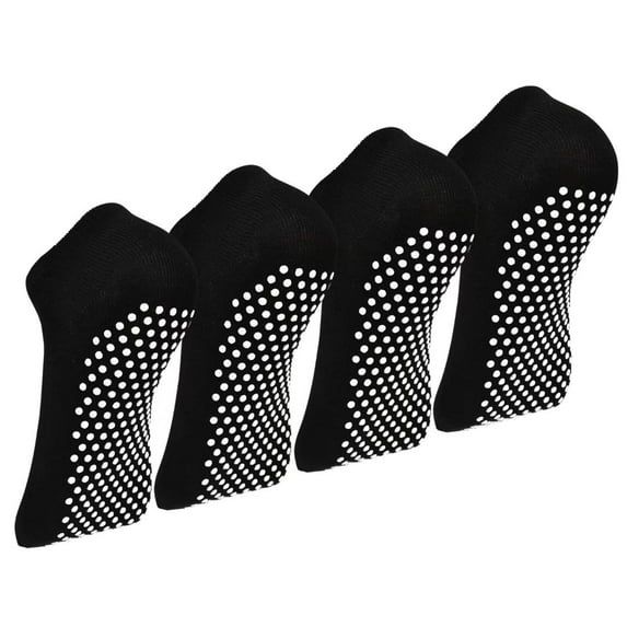 Pilates Yoga Non Slip Skid Socks - 4 Pack Ballet Barre Sticky Grippers Socks for Women