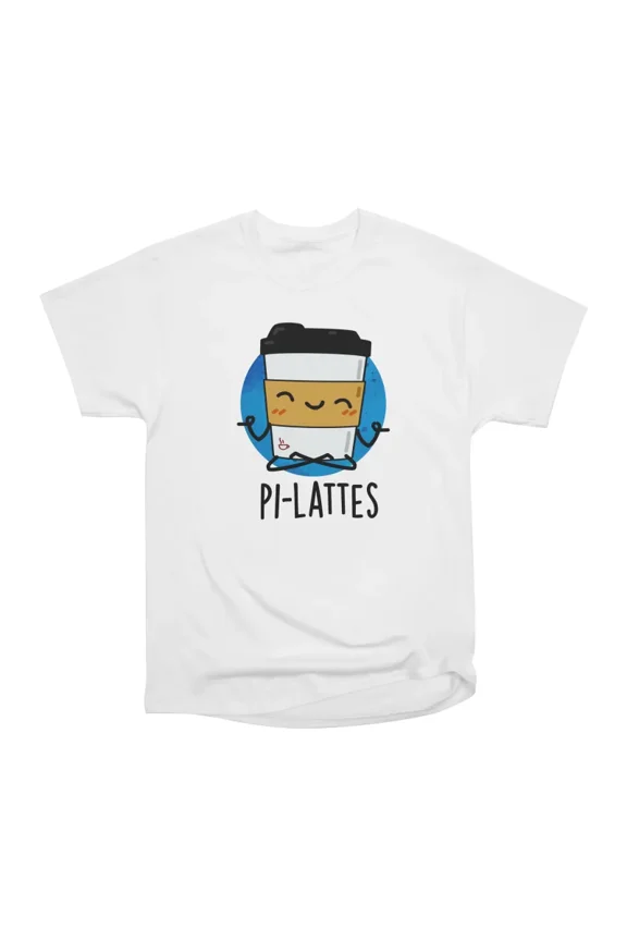 Pilattes Funny Latte Pilates Pun T-Shirt Tee Gift For Him Merch For Her Apparel For Friend