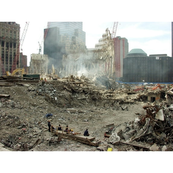 Pile Of Debris From The South Tower Of World Trade Center A Month After The Terrorist Attack. Oct. 10 History