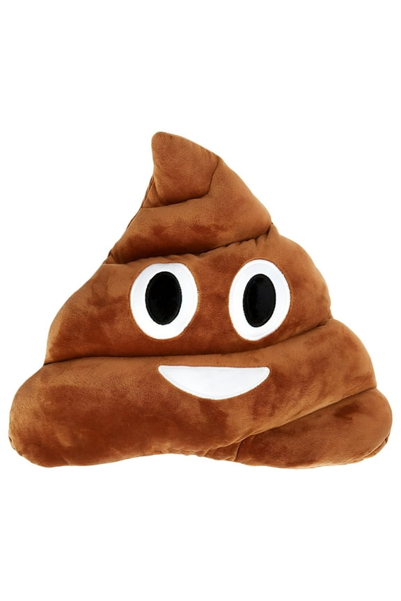 Pile of Poo Emoji Throw Pillow - Poop 💩 Stuffed Plush Toy (14 x 3.5 x 12 inches)