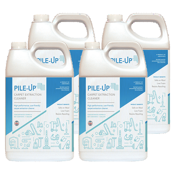 PileUp Concentrated Carpet Extraction Cleaner 2-4 oz/Gal, Case of 4 Gallons