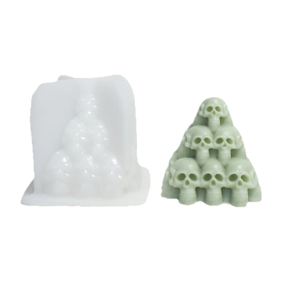 Pileable Skull Tower Candle Making Mold Recyclable Silicone Crafting Tool For Cerumen Soap Chocolate Creations