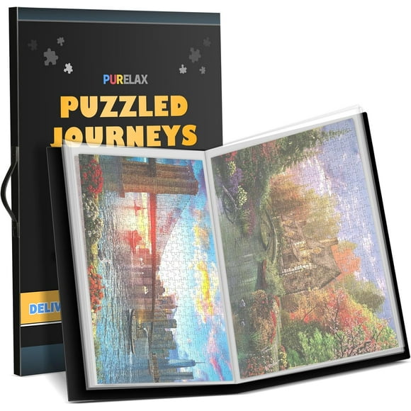 Pilerax Puzzle Storage Organizer - 1000Pcs Jigsaw Puzzles Organizer Folder, Portable with 20 Pockets, Dustproof & Protective Accessory