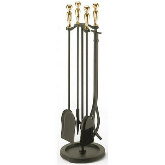 Pilgrim 18028 5 Piece Hanging Ball Series Toolset - Vintage Iron with Brass Handle