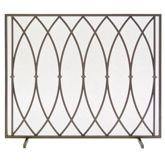 Pilgrim 18322 Single Panel Addison Screen - Burnished Bronze