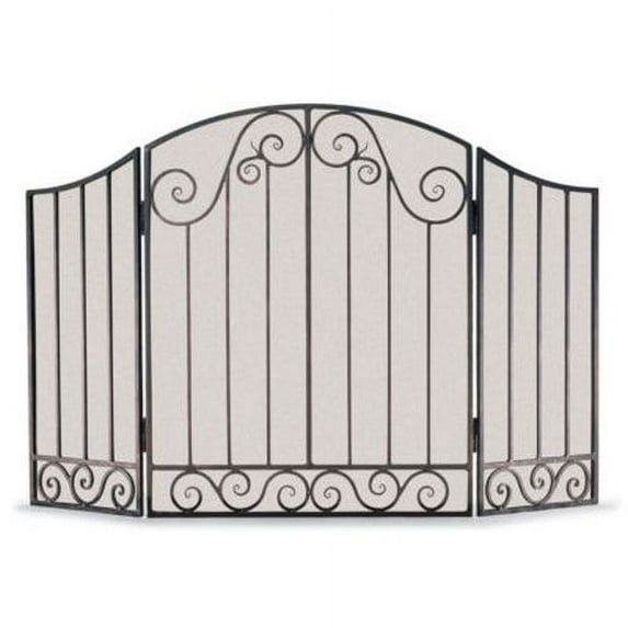 Pilgrim 19210 3 Panel Vienna Arch Screen - Brushed Pewter
