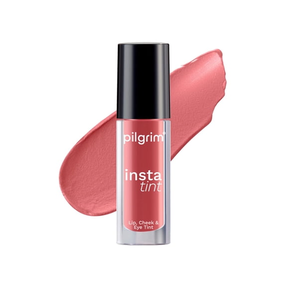Pilgrim 3 In 1 Lip, Cheek And Eye Tint Cream With Goodness Of Spanish Squalane, Almond Oil, Avocado Oil And Macadamia Nut Oil | Long Lasting Nourisht | Blends Easily 2.5G