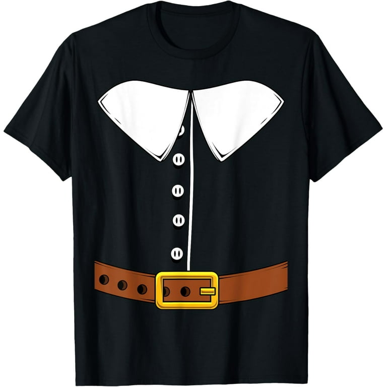 Pilgrim Costume Hat Colonist Thanksgiving Turkey Day Gift T-Shirt Pilgrim Costume Hat Colonist Thanksgiving Turkey Day Gift T-Shirt