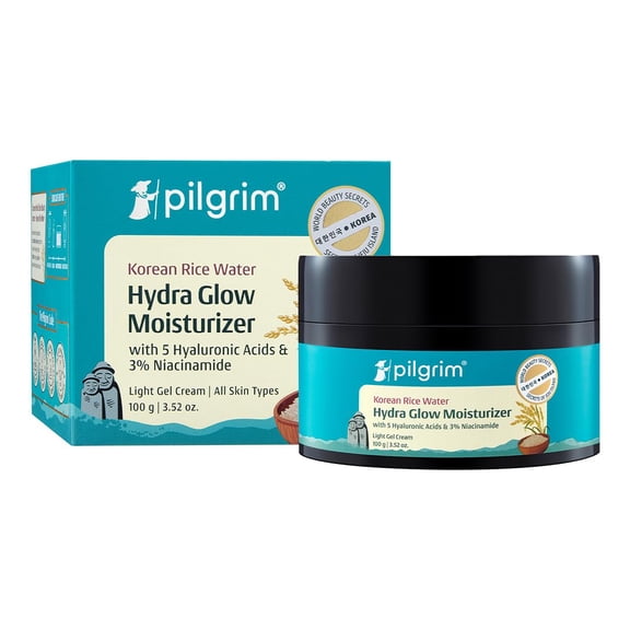 Pilgrim Korean Rice Water Hydrating Face Moisturizer with Rice Water for Soft & Radiant-Looking Skin, 100g | 3.52 oz