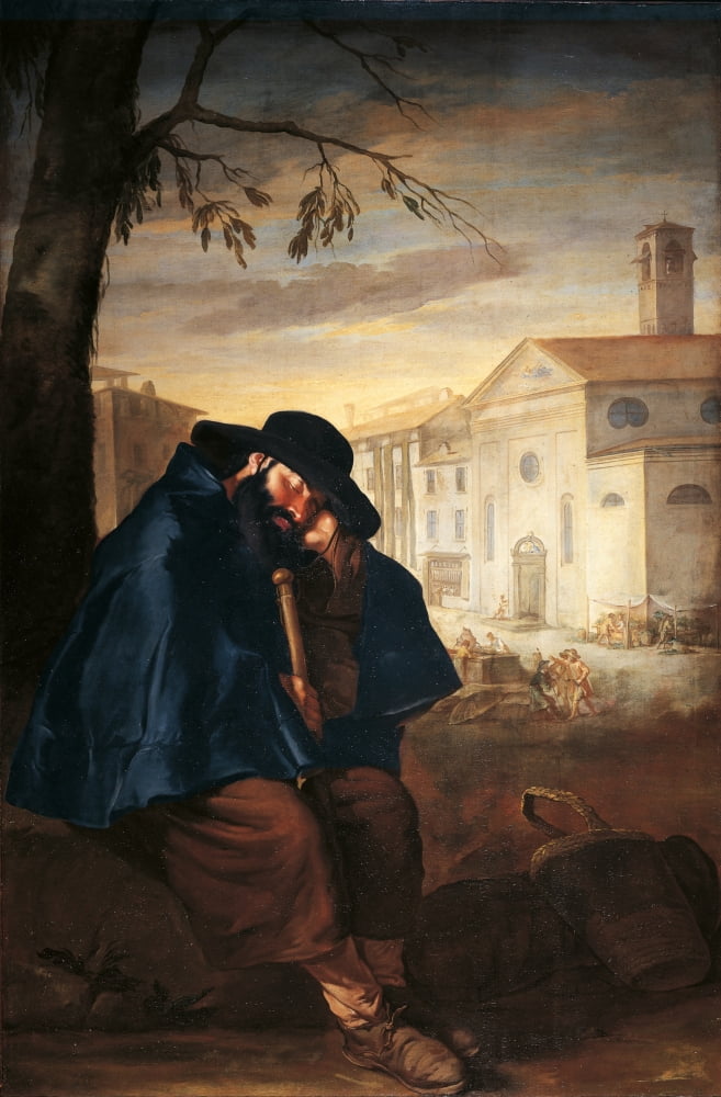 Pilgrim Sleeping Canvas Art - (18 x 24)