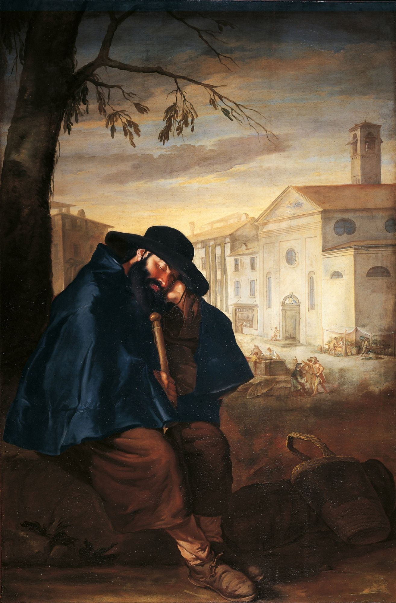 Pilgrim Sleeping Canvas Art - (24 x 36)