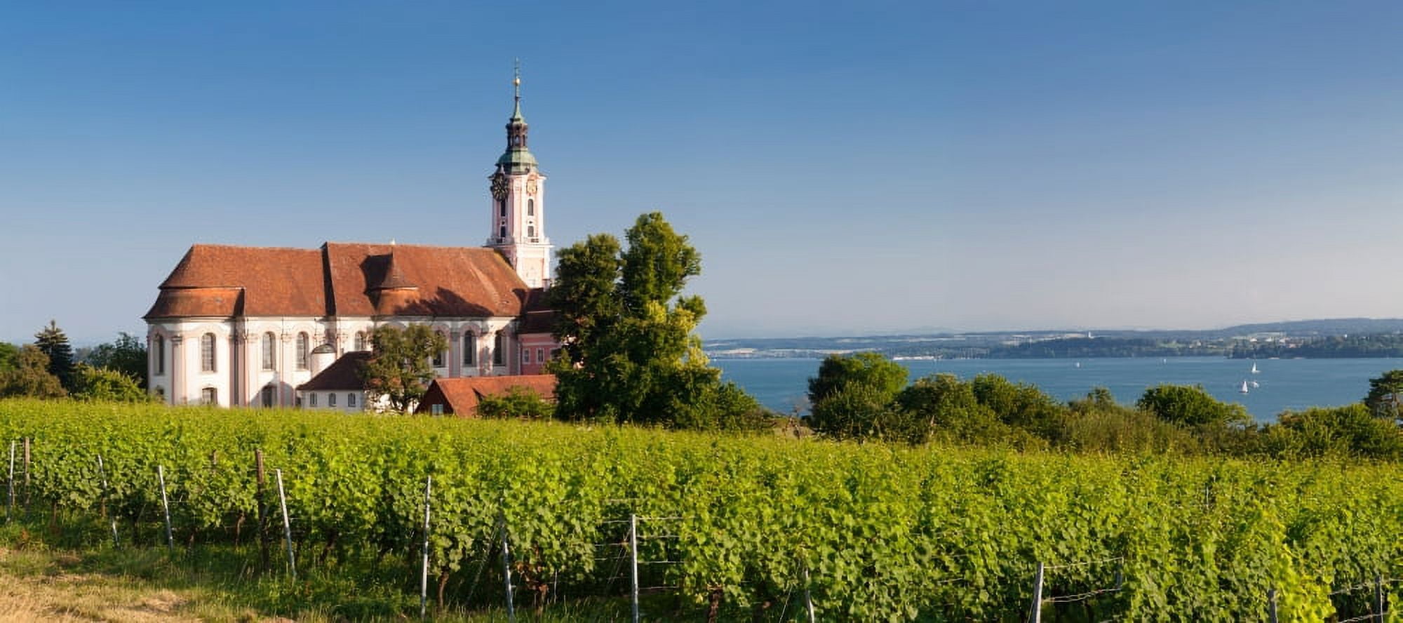 Pilgrimage church of Birnau abbey Unteruhldingen Lake Constance Baden-Wurttemberg Germany Canvas Art - Panoramic Images (36 x 12)