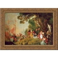 thumbnail image 1 of Pilgrimage to Cythera 24x19 Gold Ornate Wood Framed Canvas Art by Watteau, Jean Antoine, 1 of 2