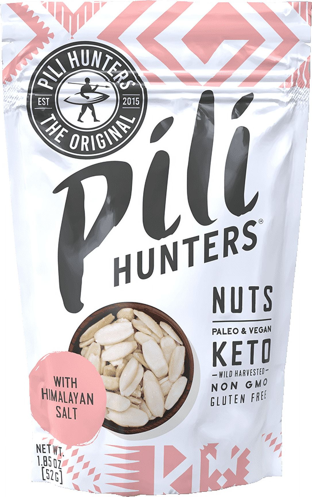 Pili Hunters Pink Himalayan Salt Dry Roasted Pili Nuts Keto Vegan