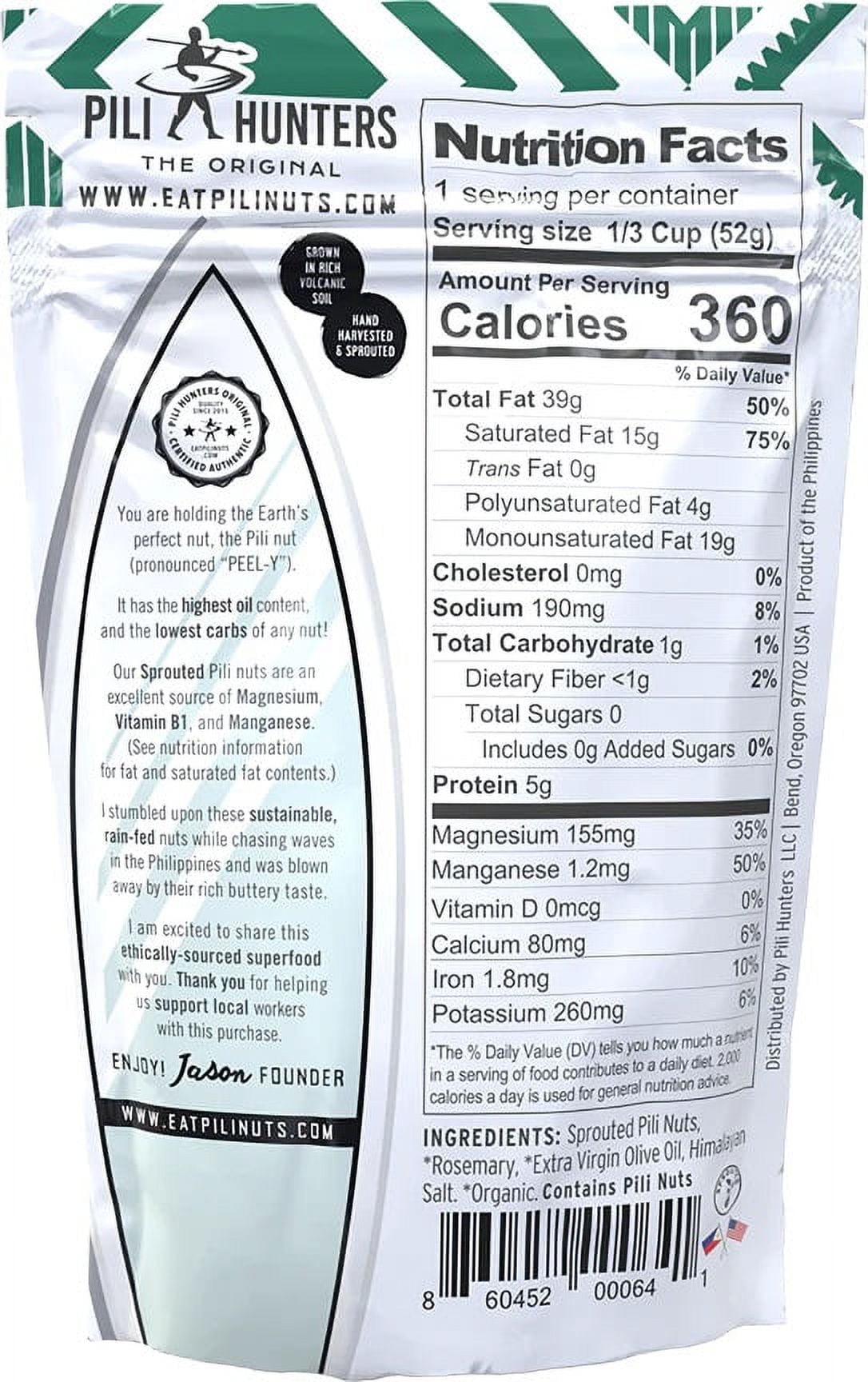 Pili Hunters Rosemary & Olive Oil Wild Sprouted Pili Nuts Keto