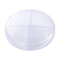 thumbnail image 1 of Pill Box Organizer Round 4 Compartment Clear Plastic for Daily Travel Purse, 1 of 7