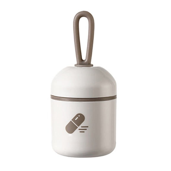 Pill Box with Keyring Removable Divider Moisture-proof Pill Bottle with Seal