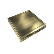 Pill Buddy Brass Daily Pocket Travel Sized Pill Box Case with Divider Square-4 Section