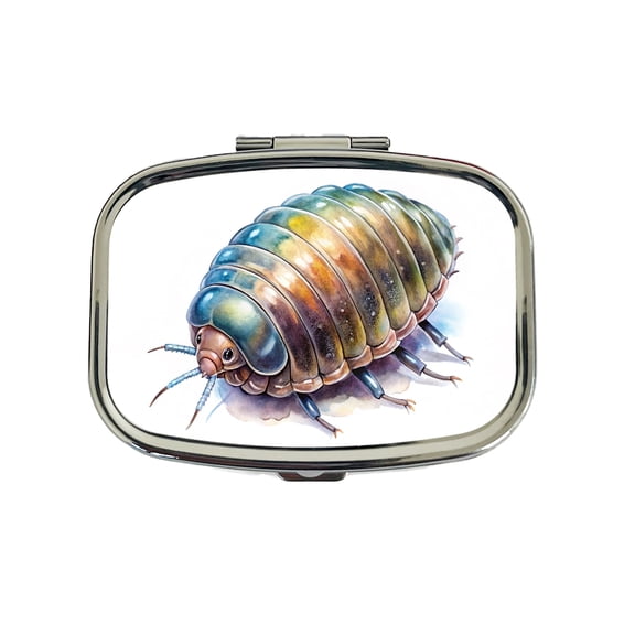 Pill Bug Watercolor Small Travel Handbag Pill Box Case