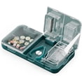 thumbnail image 1 of Pill Crusher Cutter Splitter, SOATUTO 3 in 1 Multi-Functional Pill Cutter Crusher, Portable Travel Purse Pill Box Case Holder, Medicine Grinder Container for Cutting Vitamin Tablet - Green, 1 of 10