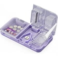 thumbnail image 1 of Pill Crusher Cutter Splitter, SOATUTO 3 in 1 Multi-Functional Pill Cutter Crusher, Portable Travel Purse Pill Box Case Holder, Medicine Grinder Container for Cutting Vitamin Tablet - Purple, 1 of 10