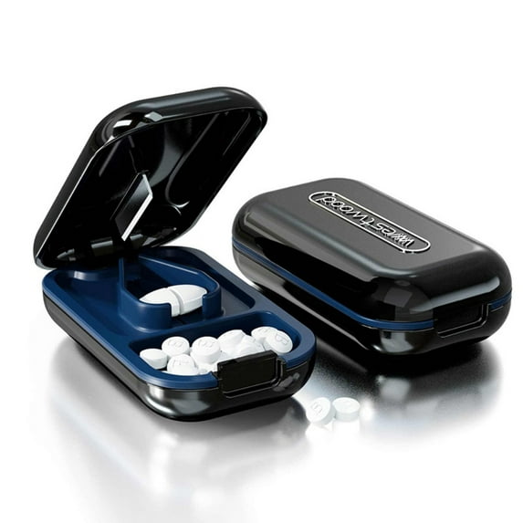 Pill Cutter, Pill Splitter Cutting Small or Large Pills in Half, Pill Crusher Cuts Pills, Vitamins, Tablets, Stainless Steel Blade, Travel Size