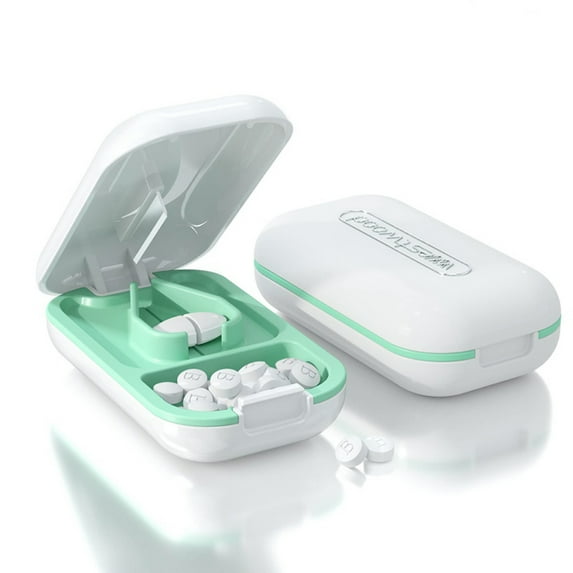 Pill Cutter, Pill Splitter Cutting Small or Large Pills in Half, Pill Crusher Cuts Pills, Vitamins, Tablets, Stainless Steel Blade, Travel Size