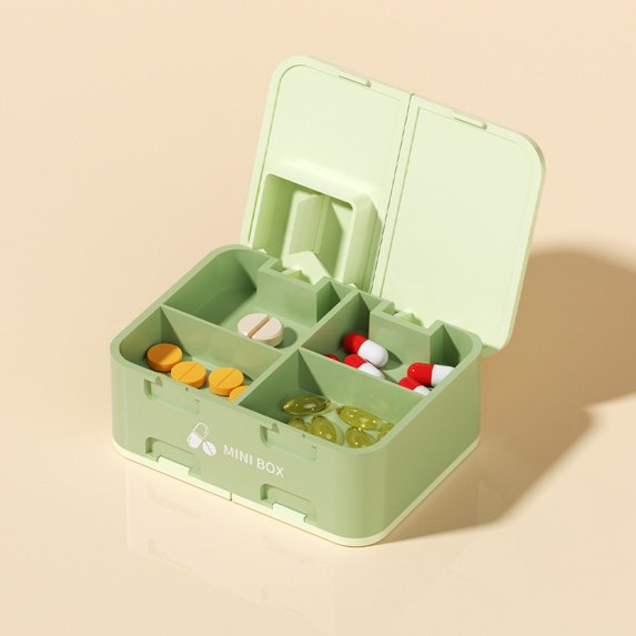 Tablet Divider Pill Cutter,Plastic Rectangular Portable Medicine Divider and Tablet ...