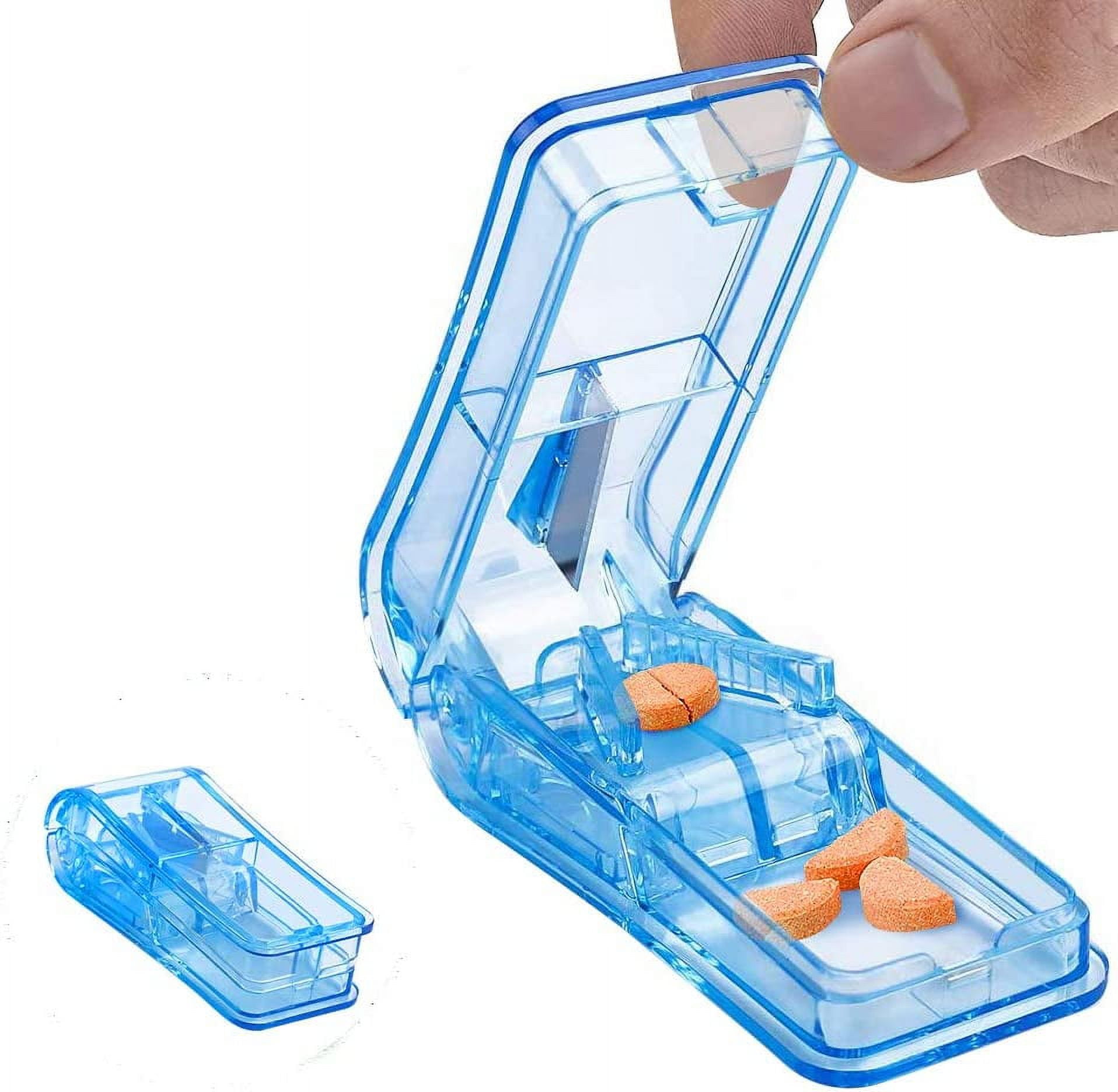 Pill Cutter, Portable Tablet Cutter with Blade for Small Pills Large