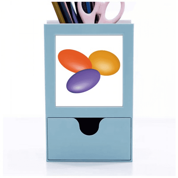 Pill Illustration Health Care Products Pattern Desk Supplies Organizer Pen Holder Card